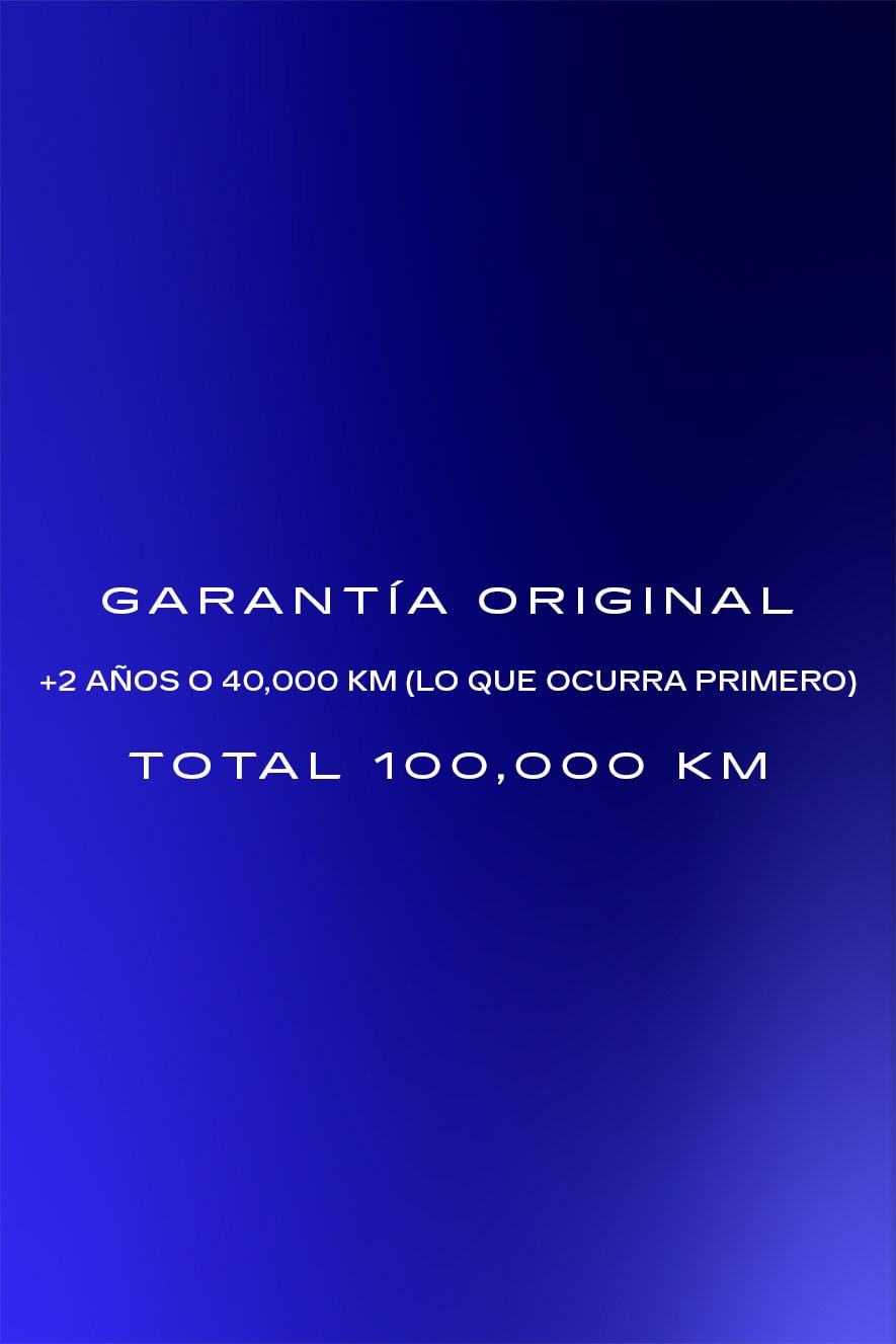 Garantía original más 2 años o 40,000 km